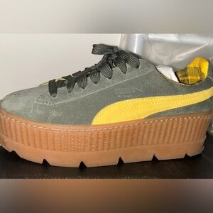 Puma Suede Sneakers with Yellow Stripe